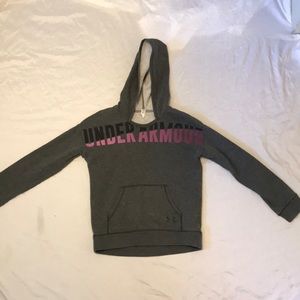 Grey under armor hoodie.